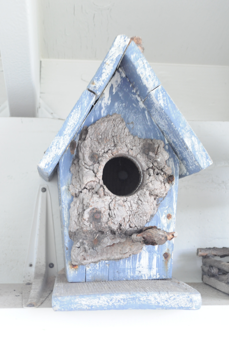 A Blue Birdhouse